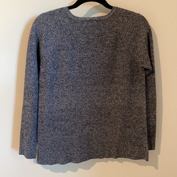 GAP Womens Boxy Heather Grey Gray V-Neck Sweater Sz M - Picture 2 of 3